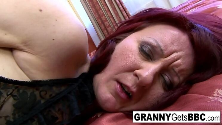 Hot mature redhead gets pounded by huge BBC in anal sex