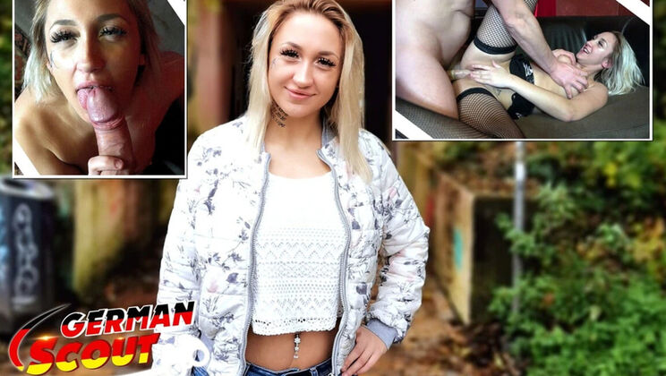 German Scout Gina First Time Casting Fuck - Blonde Teen with Big Dick on Street