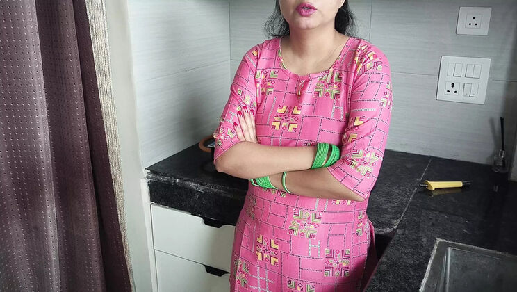 Hot Hindi Stepmom Fucked Hard by Stepson in Kitchen - Dirty Talk & Orgasm