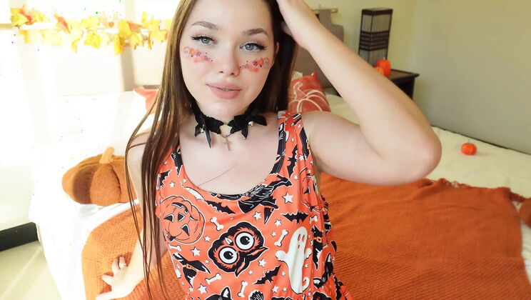 Arina Love Fingering Her Tight Pussy & Moaning Louder Until Hard Orgasm on Bed