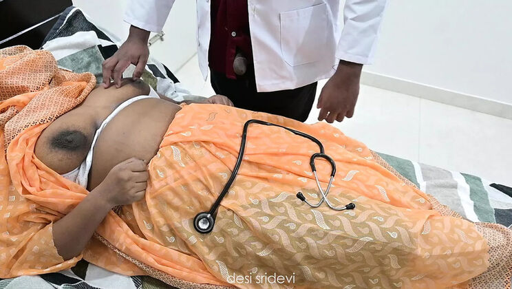 Indian Doctor Examines Village Aunty's Big Natural Tits in Hospital
