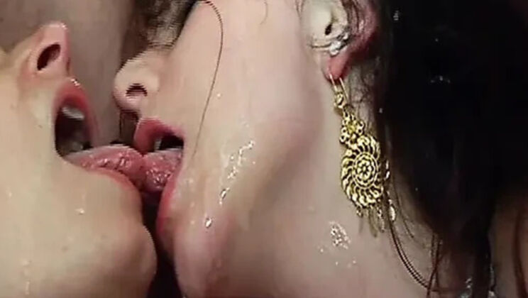 French Amateur Threesome DP Orgy with Nathalie Vanadis and Rick Angel - Hot Brunette Takes Massive Facial Cumshots