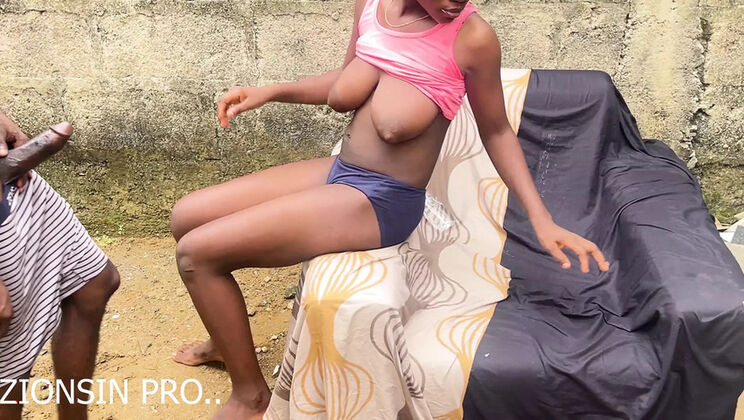 Backyard Fucking with Petite Nigerian Teen Zion - Homemade BBC Enjoyment