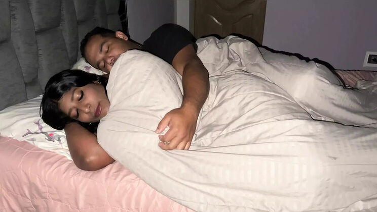 Stepdad fucks teen stepdaughter by mistake in bed - amateur Latina creampie rough sex