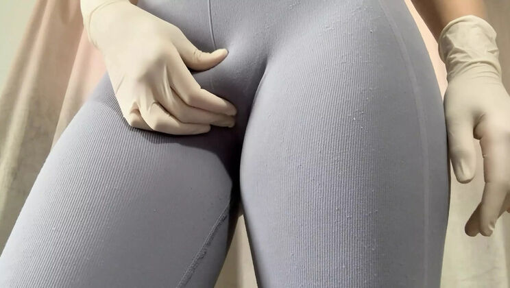 Indian Stepsister in Medical Gloves & Tight Leggings Masturbates to Intense Orgasm - AmayaMori