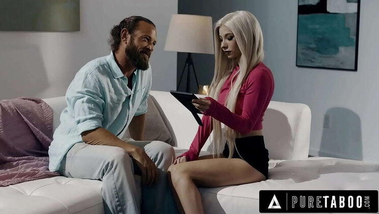 Blonde Doppelganger Kenzie Reeves Fucks Husband While Wife Watches - Hardcore Threesome with Facial Cumshot