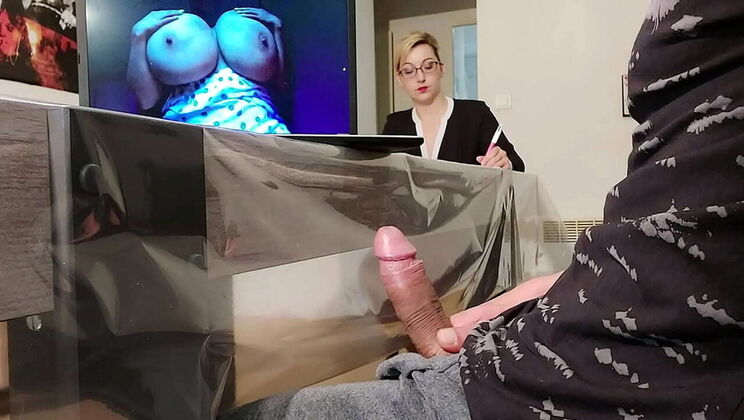 Secretary Surprised By Big Cock Cumshot - Amateur Public Handjob