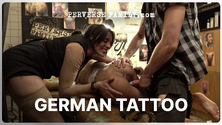 German Tattoo Family Fuck: Anna de Ville Rough Anal & Deep Throat with George Uhl