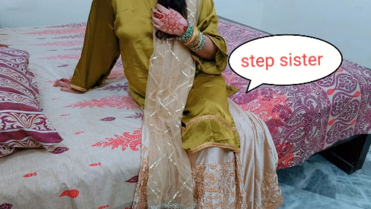 Desi stepsister sucks stepbrother's cock in Hindi at house