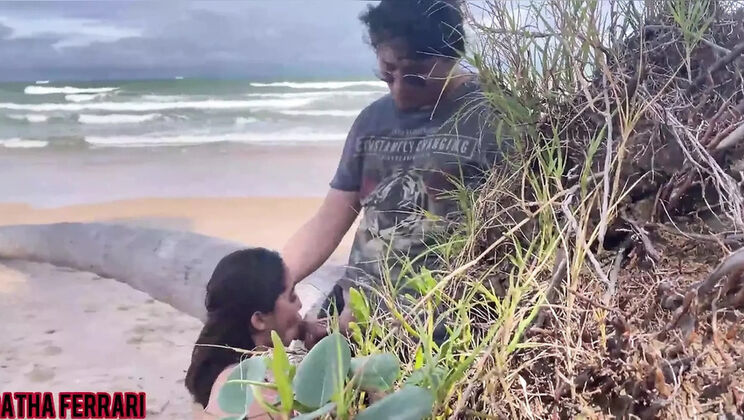 Cheating Husband Blows His Load on Beach with Big Booty Latina