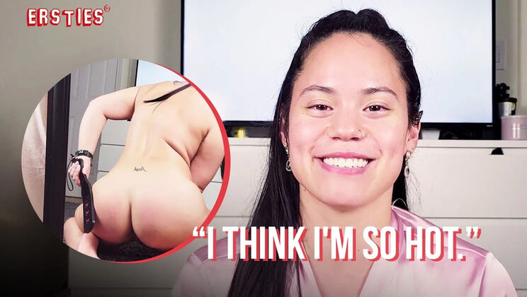 German amateur Sativa spanks her hot ass and pussy with a paddle while masturbating solo