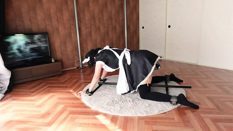 Ushirosugatanomiki Bound On All Fours For 90 Minutes Of Pleasure - Maid Outfit, Vibrator Orgasm Control, BDSM Bondage HD