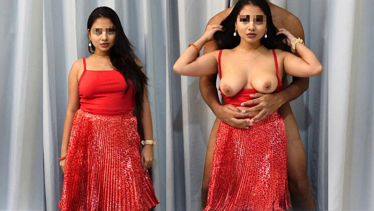 Hot Indian Stepsister Blowjob and Doggy Style Fuck with Big Ass Desi Babe