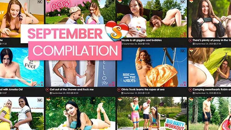 September 2025 ClubSweethearts: Lesbian Teens Outdoor Sex Compilation with Apolonia Lapiedra & Naomi Bennet