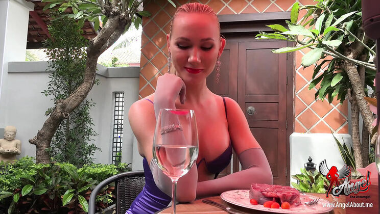 First Date Handjob with Angel The Dreamgirl in 4K - Part 1 - Cumshot on Pantyhose MILF