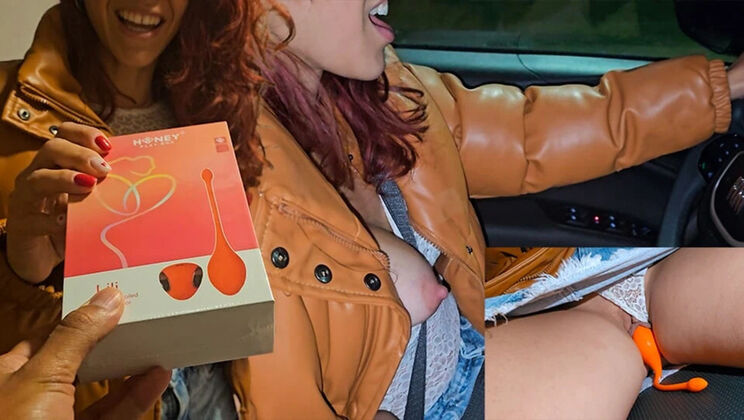 Hot Latina MILF with Big Tits Masturbates While Driving and Walking Outdoors - Real Orgasm