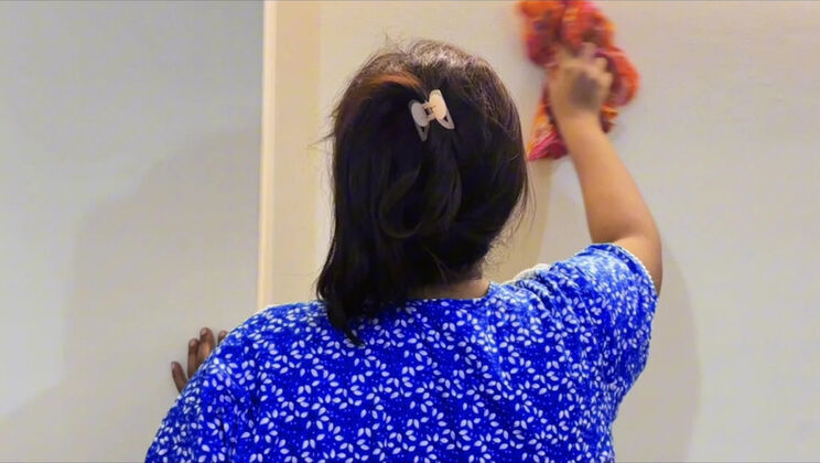 Indian Stepmom Big Ass Naked Caught By Stepson While Cleaning His Room Stuck Under Bed