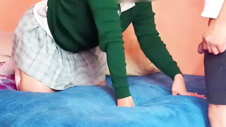 Innocent Schoolgirl Aline Begs To Keep Uniform On During Steamy Step-Sibling Session - Teen Stockings & Big Ass Doggy