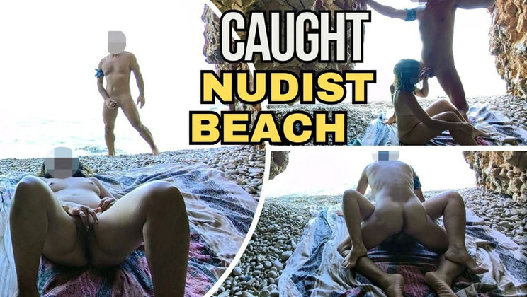 Amateur Wife Miss Creamy Flashes Pussy & Gets Fucked in Public on Nudist Beach - Risky Outdoor Sex with Cumshot in Mouth