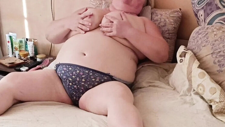 Zona901 girlfriend undresses and masturbates her big natural tits and pussy