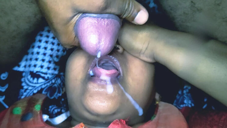 Indian Bhabhi Deep Throat Blowjob and Huge Mouth Cumshot
