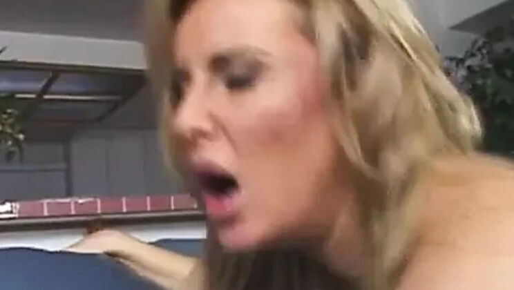 Gorgeous Blonde MILF Rides Huge Black Cock Hardcore