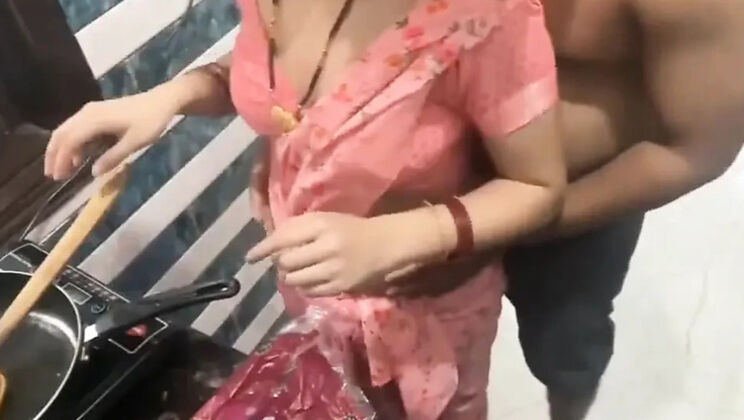 Step Sister Fucks Step Brother in the Kitchen - Desi Doggy Style Hindi Audio