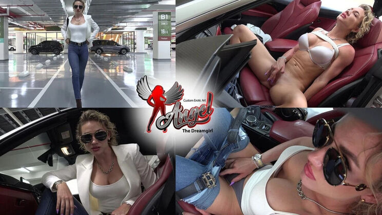 Angel The Dreamgirl's Horny Solo Fingering in Car - Blonde Lust and Rule