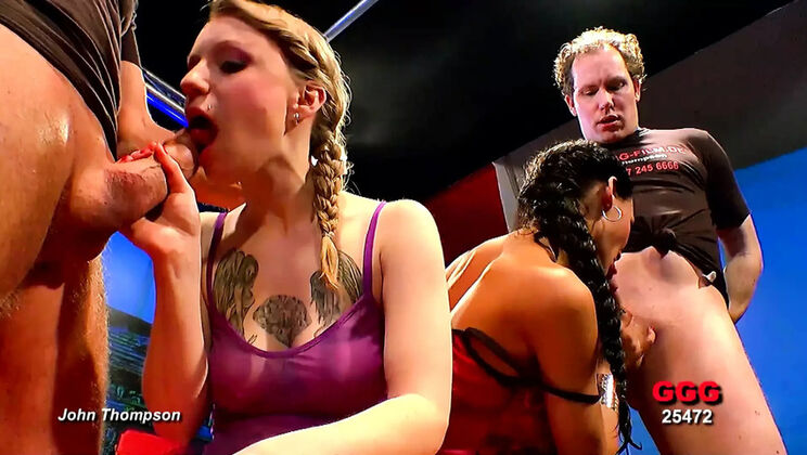 Teen Bukkake Gangbang - Cute Girls Fash & Anna Share Cum Facial GGG