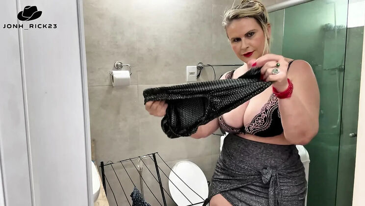 Big Tit MILF Tiffany Montavani Sniffs Boy's Underwear For Taboo Fantasy - Huge Tits & Big Ass