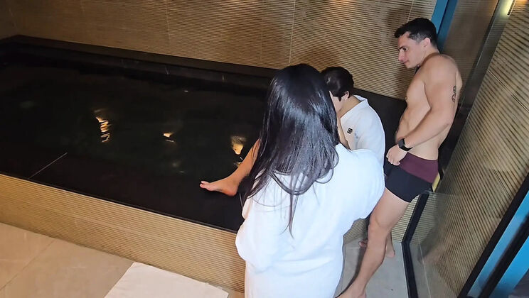 Brazilian Threesome: Boyfriend Fucks My Hot Friend Surprise - Big Tits Latina & Brunette MILF