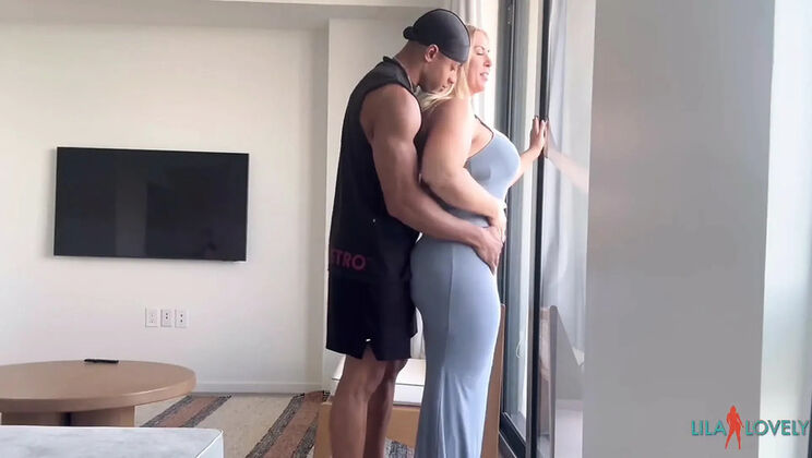 Busty Blonde MILF Lila Lovely Gets Stretched By Muscular Charles Neptune In Hotel Room - Every Angle