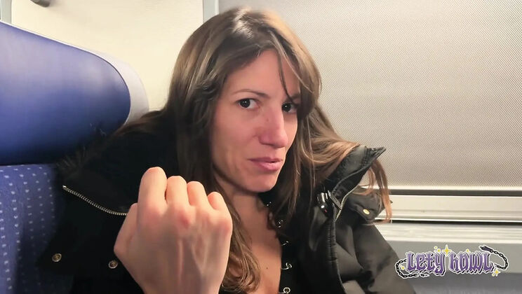 Lety Howl Paris Threesome: Amateur MILF Brunette Gets Double Blowjob & Facial