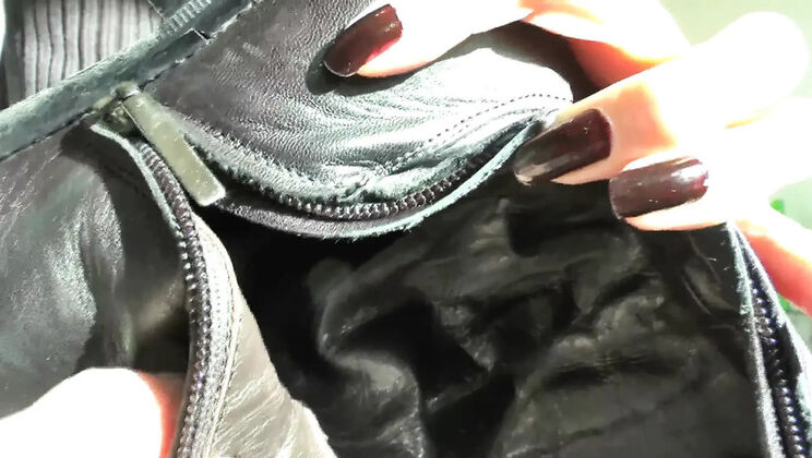 German MILF Lady Victoria Valente Smells Her Black Boots & Feet JOI POV