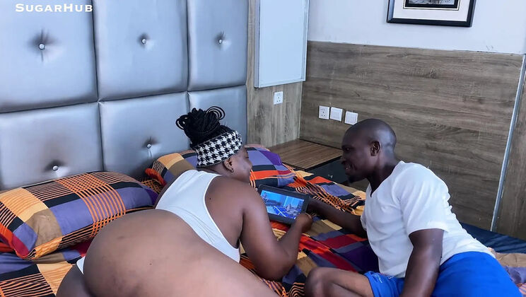 Big Booty Ebony Riding BBC in Doggy Style - Huge Ass Cowgirl Blowjob and Cumshot