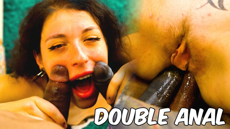 Interracial Threesome Double Anal with BBC - Hardcore ATM & Facial Cumshot