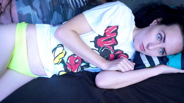 Sneaky Stepbrother Fucks Blue-Eyed Stepsister in Room - Alicia Robertz StevoFucks