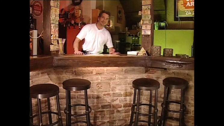 Young Busty Slut Gets Double Penetration and Mouth Cumshot in Pub - Hairy Pussy Teen Karli Sweet