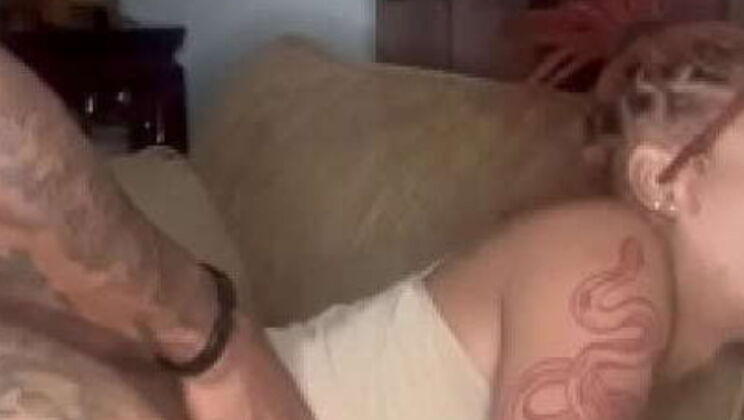 Skinny Black Baddie with Tattoos Gets Railed Hard by BBC Until She Screams and Squirts
