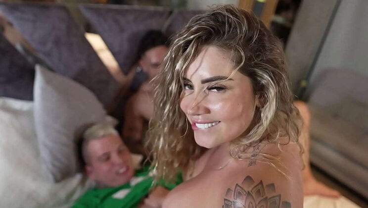 Hotwife Sara Blonde Gets Creampied Then Hard Fucked By Husband - Rough Threesome Sex