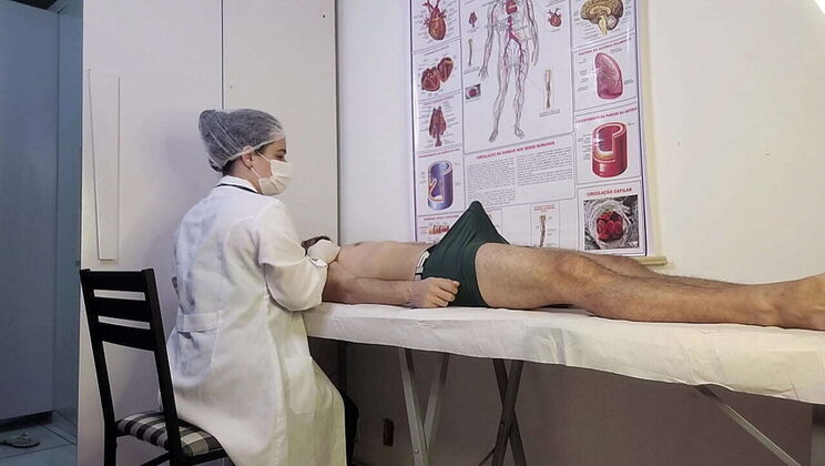 Nurse Exam Turns Naughty When Patient Gets Hard - Jennifer Pimenta Uncensored Medical Fetish