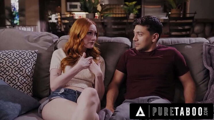 Pure Taboo MILF Serene Siren Catches Stepson Max Fills Fucking Petite Stepsister Scarlet Skies Hard