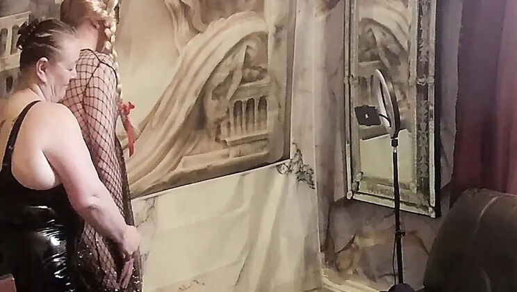 Part 2: Mature BBW Dominatrix Satana Humiliates Sissy Slave Andrew in Dungeon - Femdom BDSM