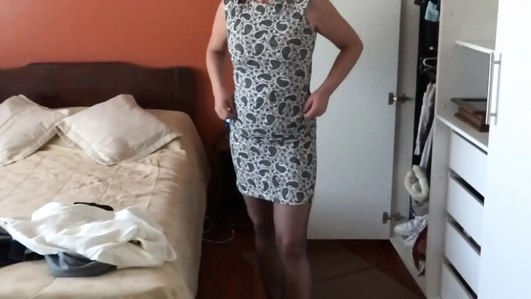 Amateur MILF in Lingerie and Stockings Prepares for Motel with Husband's Best Friend