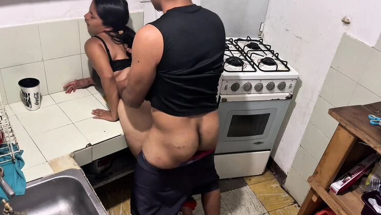 Hardcore Kitchen Fuck With Neighbor - Rough Sex & Moaning in Spanish