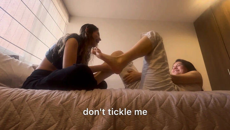Scarlettandc Foot Slave Massage and Tickling - Latina Teen Soles Worship and Creamy Orgasm