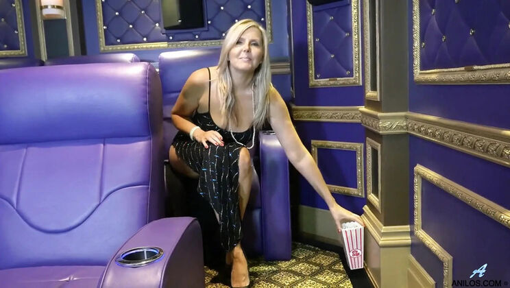 Classy Blonde Mature MILF Velvet Skye Gushes While Masturbating in High Heels