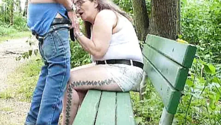Park Bench Public Fuck! My Pimp Husband Fucks My Fat Loose Sloppy Cunt