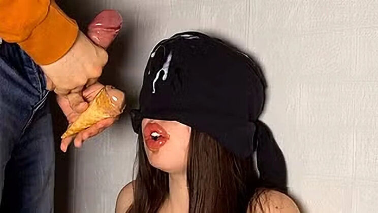 ICE CREAM GAME: Step Sis Gets a Huge Facial Cream Pie During Taste Test