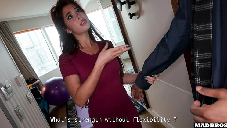 British Fitness Coach Invites Us to Stretch and Pound Her Tight Pussy